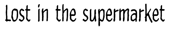 Lost in the supermarket font preview